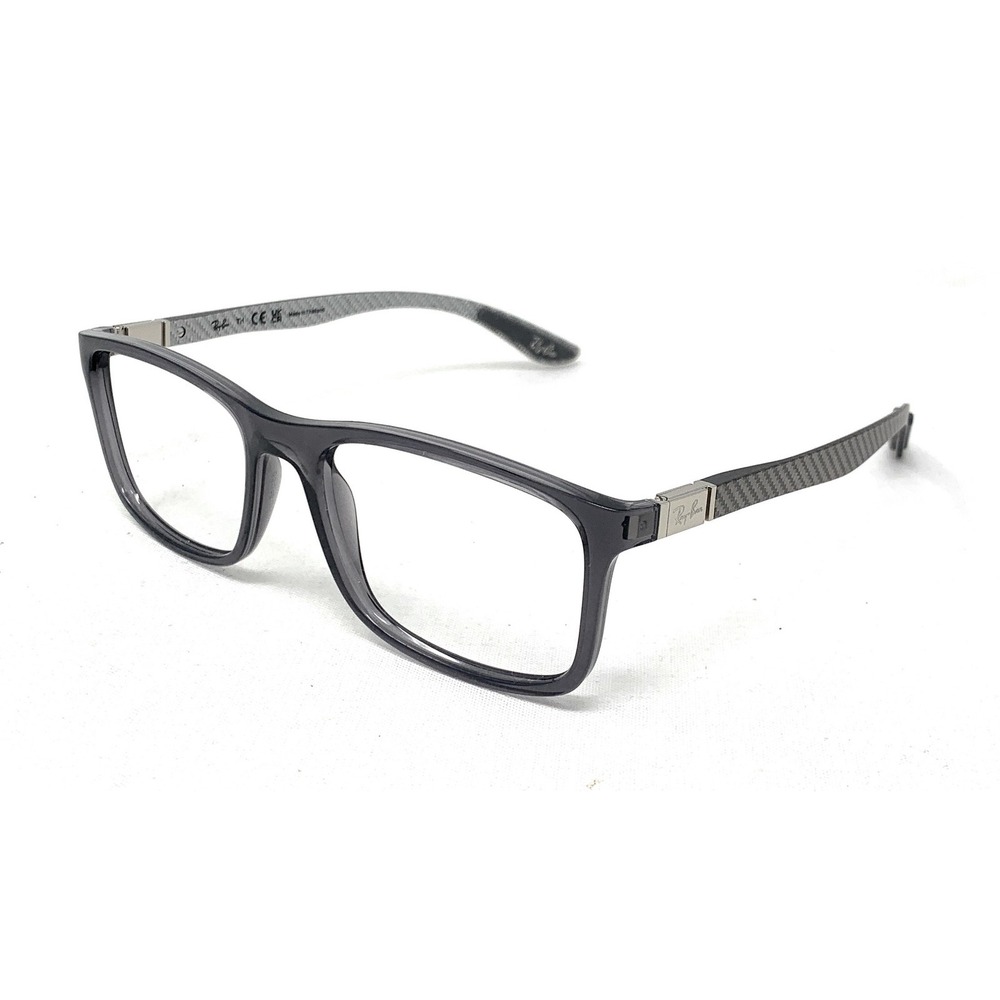 RAY-BAN RB 8908 8061 55-18-145 Gray Carbon Fiber Rectangle Rx Eyeglass Frames